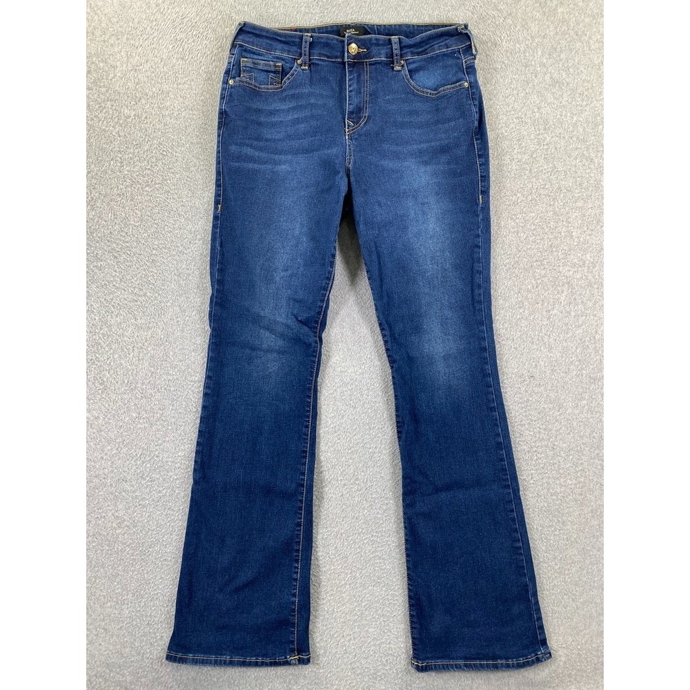 True Religion Womens Size 32 Blue Becca Mid Rise Denim Bootcut Leg Jeans Y2K